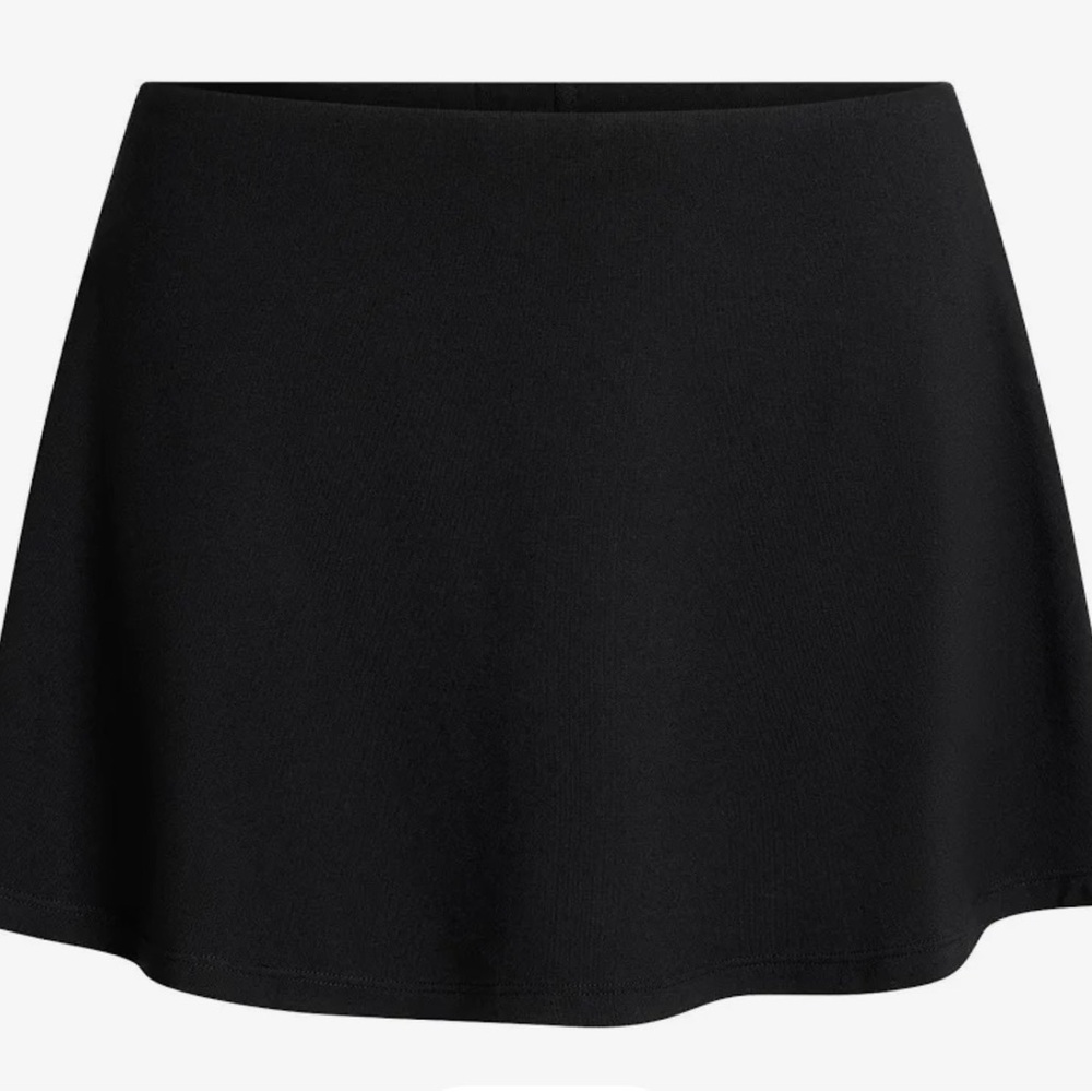 SKIMS Black Smooth Lounge Mini Skirt